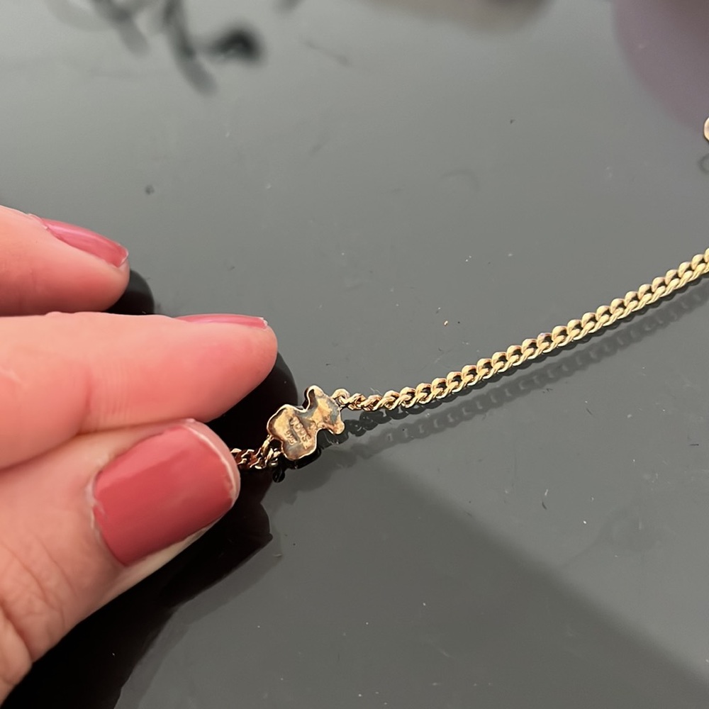 TOUS silver vermeil bracelet bear motif 7 inches lobster clasp - Picture 10 of 12